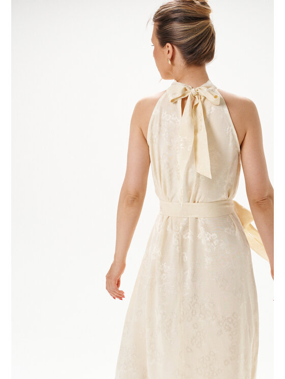 Mirons Mirons Sukienka koktajlowa elena Kremowy Feminine Fit