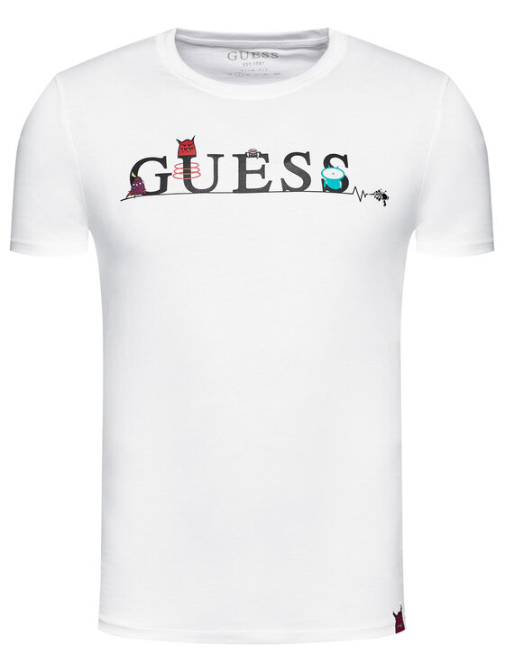 Guess Guess Футболка Monster M0YI48 I3Z00 Білий Slim Fit