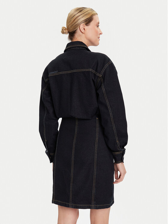 KARL LAGERFELD KARL LAGERFELD Φόρεμα τζιν A4W13019 Σκούρο μπλε Relaxed Fit