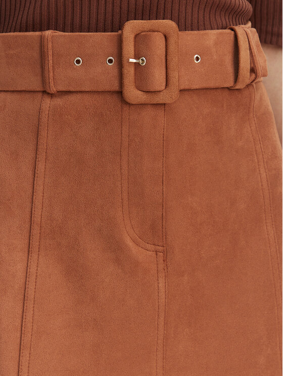 Rinascimento Rinascimento Gonna in similpelle CFC0127915003 Marrone Regular Fit