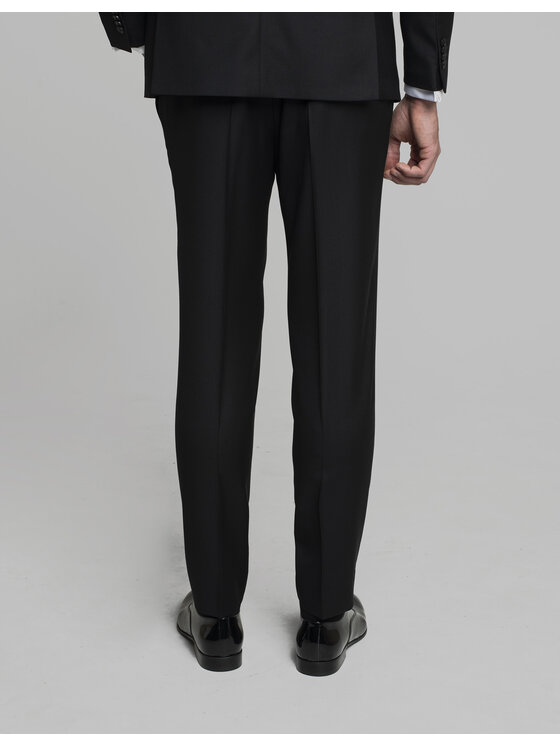 Borgio Borgio Spodnie garniturowe martello Czarny Slim Fit