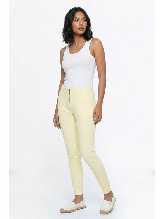 FIGL FIGL Joggery M1367 Żółty Fitted Fit