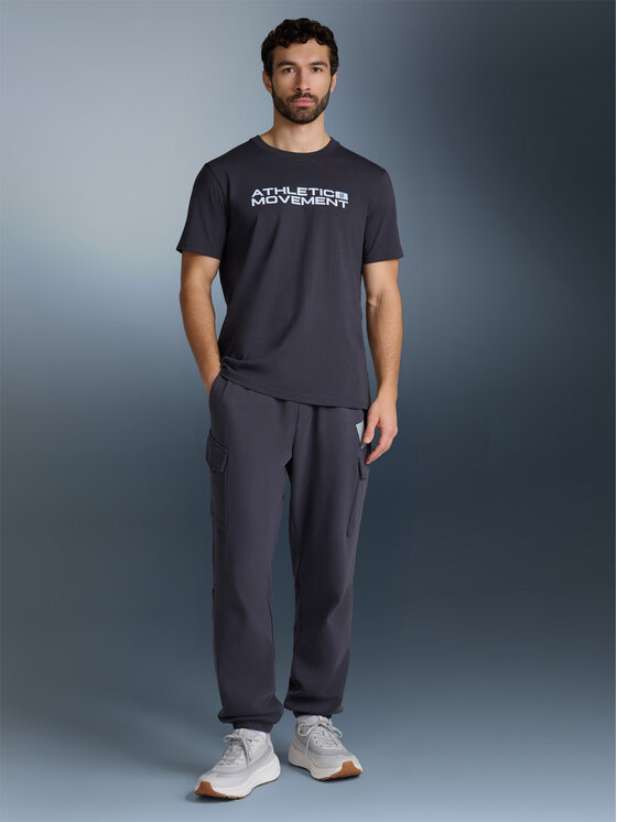 4F 4F T-Shirt BRIGHT TRACK Szary ciemny Regular Fit