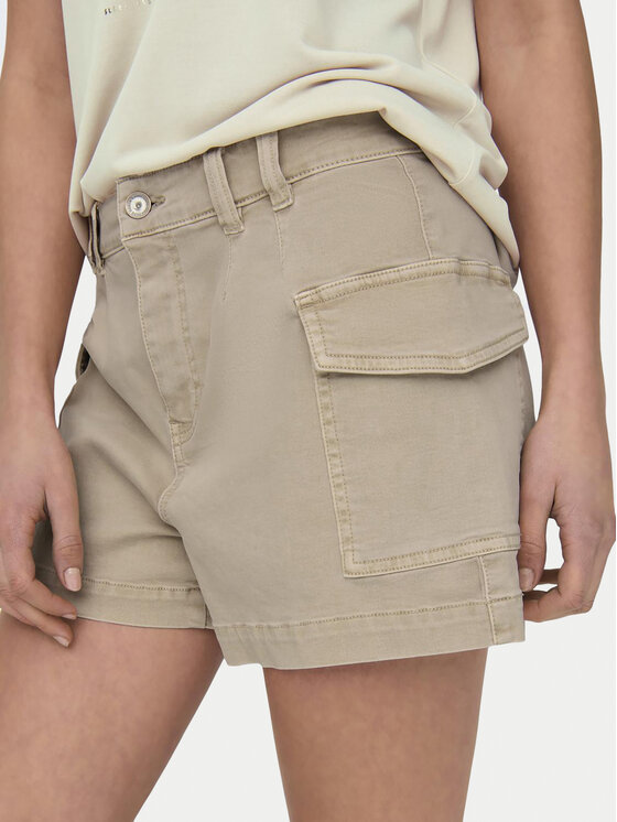 ONLY ONLY Kratke hlače iz tkanine Missouri 15328087 Bež Regular Fit