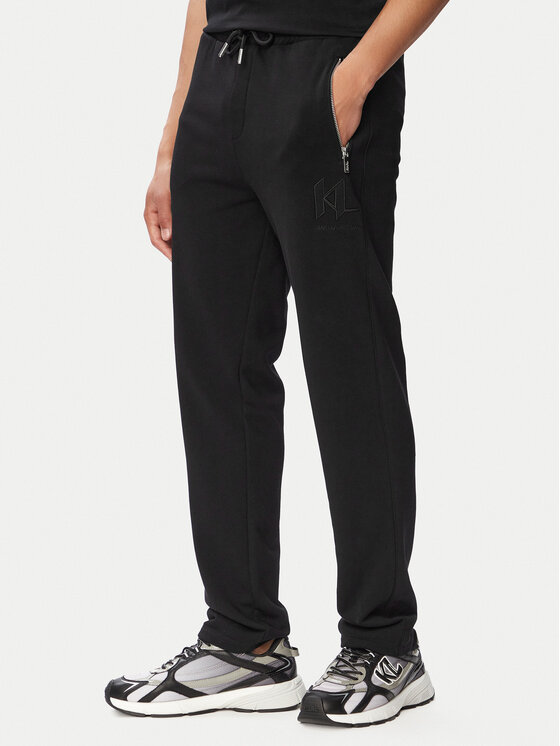 KARL LAGERFELD Pantaloni trening 705019 563900 Negru Regular Fit