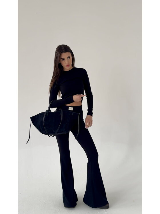 MissDenim MissDenim S dlouhým rukávem Cozy Černá Second Skin Fit