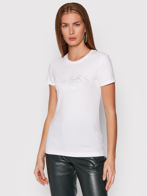 GUESS T-Shirt Donna W2YI45 J1311 - Grigia, Scollo A V, Cotone Elastico, Taglio Regolato