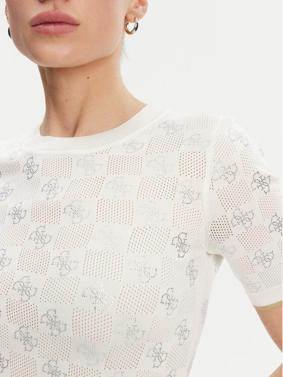 Guess Guess Maglione W5GR20 Z3D60 Écru Regular Fit