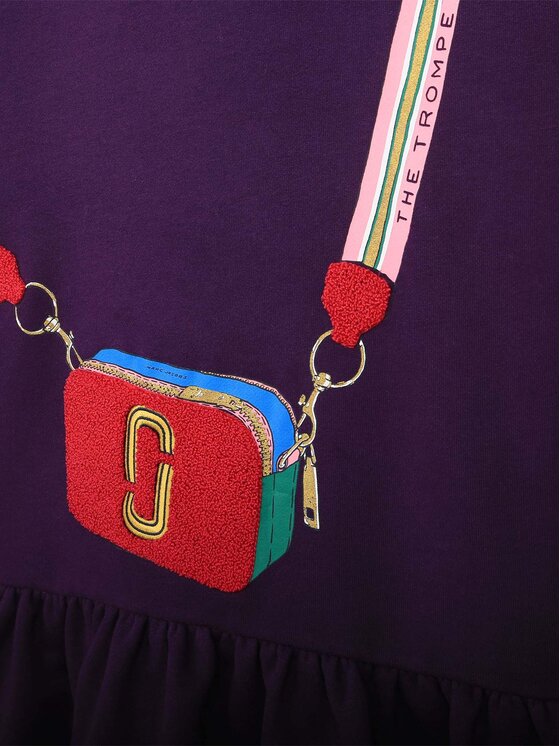 Marc Jacobs Marc Jacobs Sukienka dzianinowa W12467 Fioletowy Regular Fit