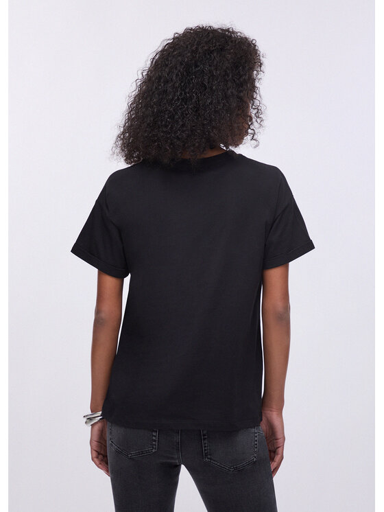 Liu Jo Liu Jo T-Shirt WA6413JS904P9317 Czarny Regular Fit