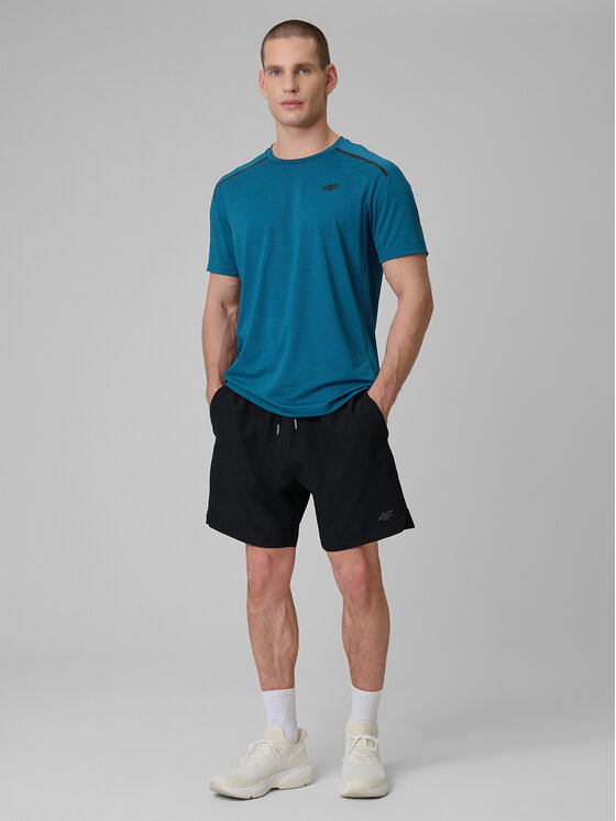 4F 4F Koszulka techniczna active Granatowy Regular Fit