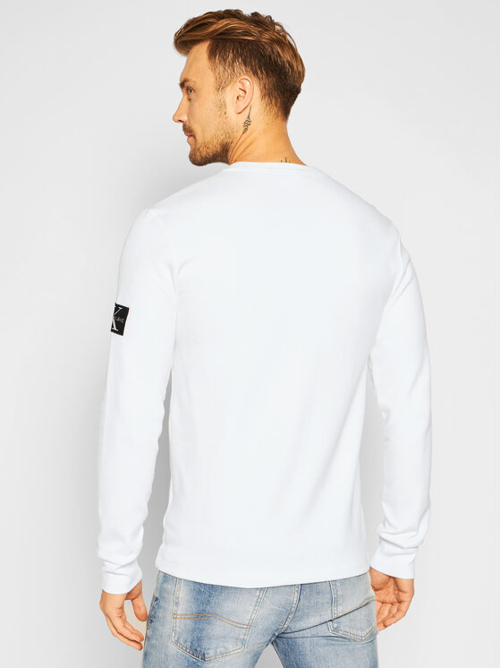 Calvin Klein Jeans Felpa J30J315607 Bianco Regular Fit • Modivo.it