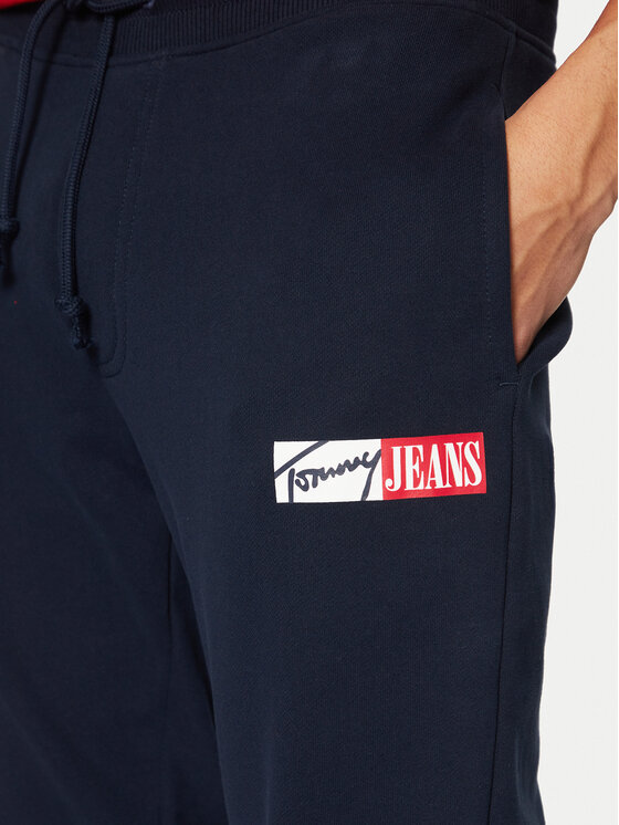 Tommy Jeans Tommy Jeans Spodnie dresowe Entry DM0DM20277 Granatowy Slim Fit
