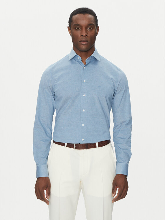 Michael Kors Michael Kors Cămașă MD0MD91392 Albastru Slim Fit