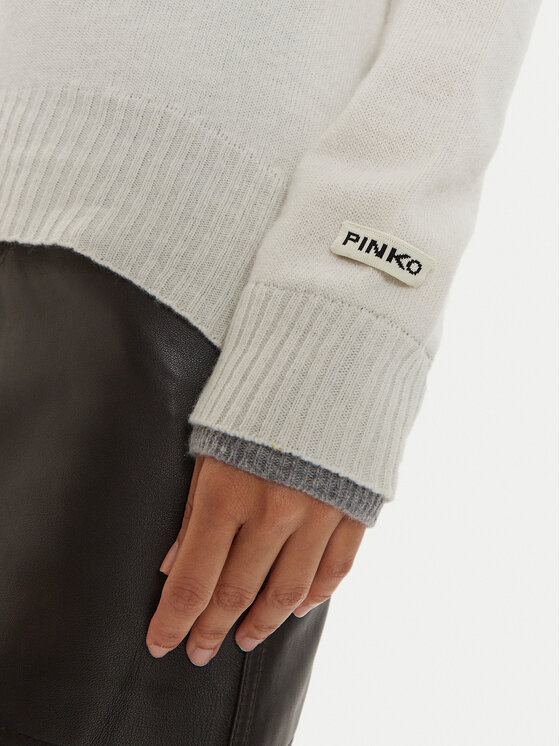 PINKO Pinko Πουλόβερ Donskoy 104468 A277 Λευκό Relaxed Fit
