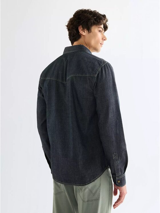 Wrangler Wrangler Koszula WESTERN SHIRT Niebieski Regular Fit