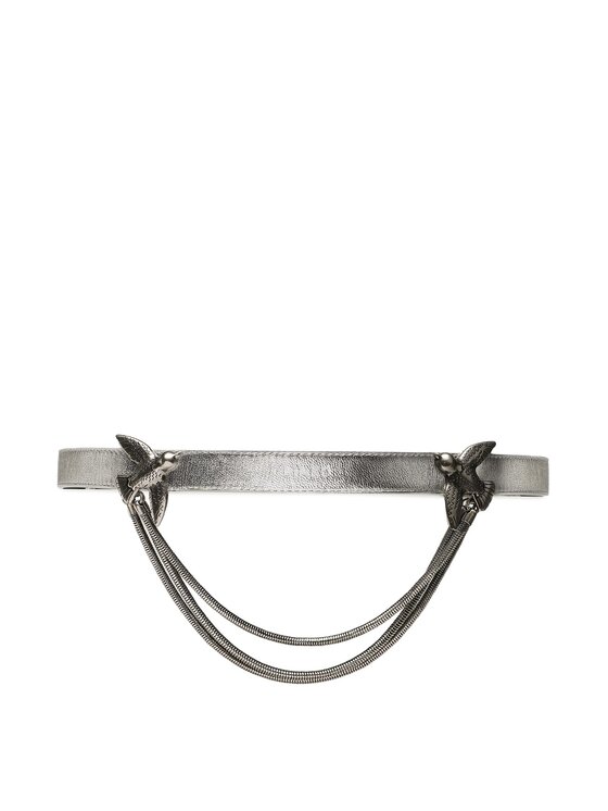 PINKO Pinko Pasek Damski Love Berry Evolution 1 H2 Belt PE 23 PLT01 100301 A0F8 Srebrny