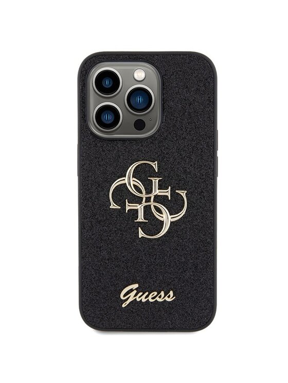 Guess Guess Etui na telefon 4G Big Glitter Script Czarny