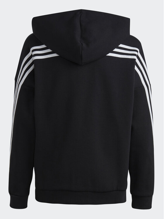 Black adidas sweatshirt with white stripes online