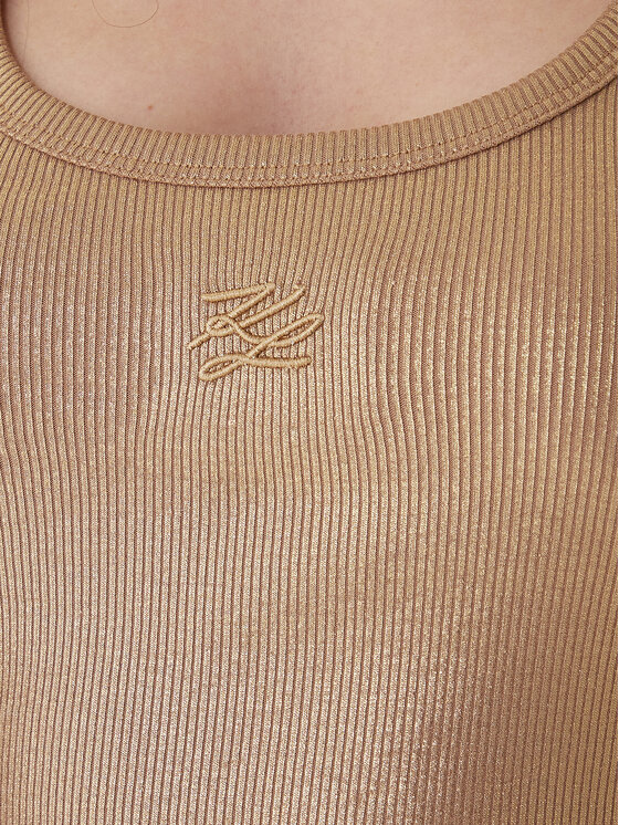 KARL LAGERFELD KARL LAGERFELD Top B1W17087 Oro Slim Fit