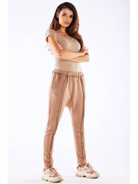 Infinite You Infinite You Dámské kalhoty M274 Béžová Basic Fit