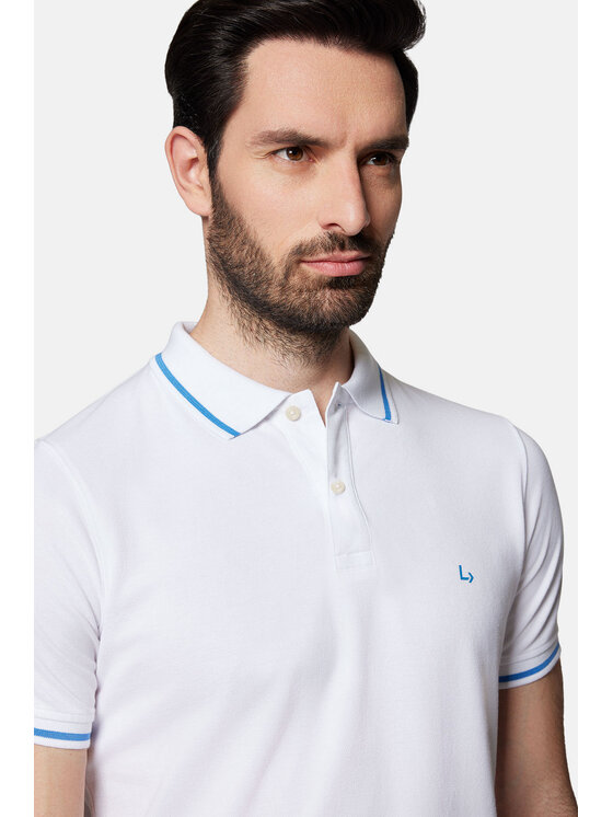 Lancerto Lancerto Polo Morty PO073124000018 Biały Regular Fit