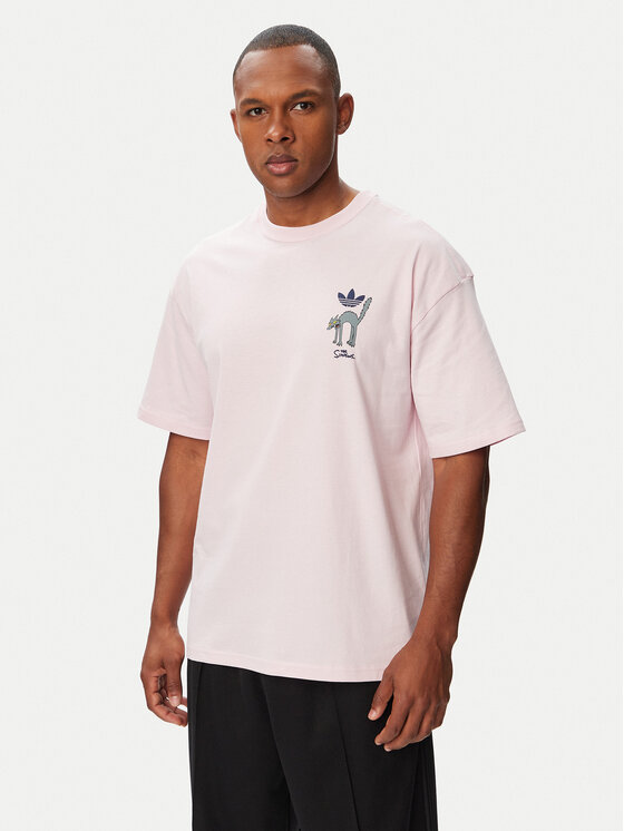 adidas adidas T-Shirt Snowball Graphic LG5064 Světle růžová Oversize