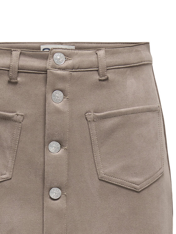 ONLY ONLY Rock aus Kunstleder Amazing 15351289 Beige Slim Fit