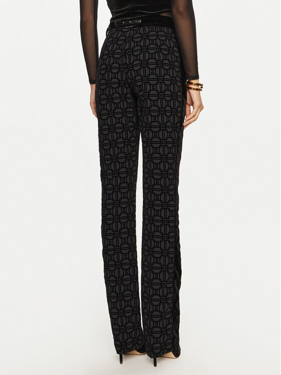 Elisabetta Franchi Elisabetta Franchi Riidest püksid PA-051-47E2-V430 Must Regular Fit