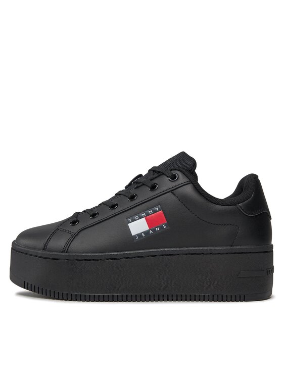 Tommy Jeans Tommy Jeans Laisvalaikio batai Tjw Flatform Ess EN0EN02518 Juoda