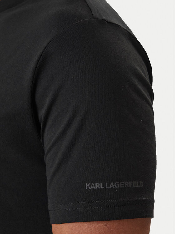 KARL LAGERFELD KARL LAGERFELD Tričko 755072 561252 Čierna Regular Fit