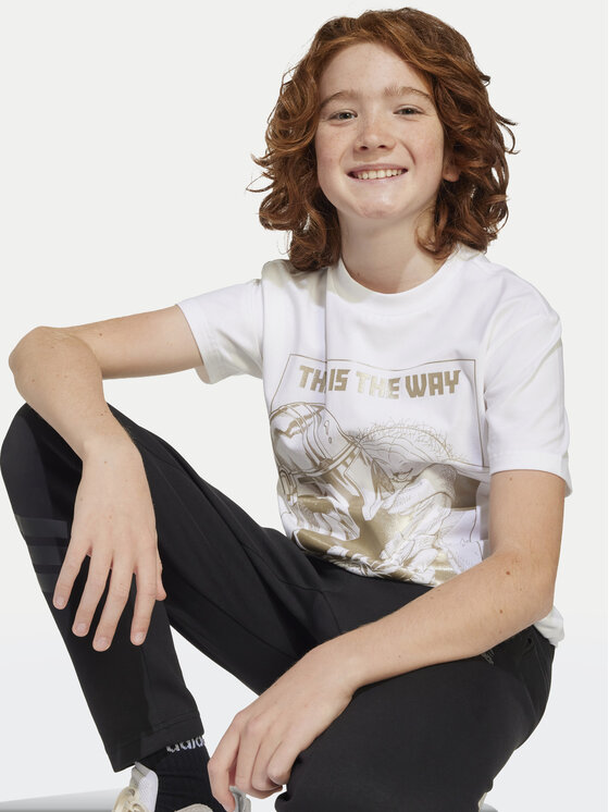 adidas adidas T-Shirt Star Wars The Mandalorian™ JF3637 Λευκό Regular Fit