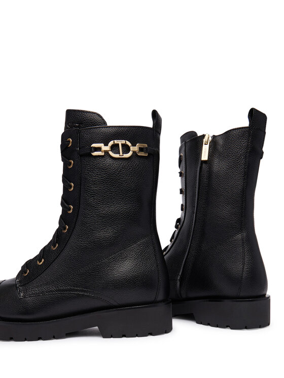 TWINSET TWINSET Kotníková obuv 252TCP150 Černá