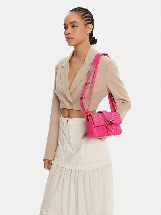 PINKO PINKO Torbica Love One Mini Slouchy Fl PE 25 PLTT 104340 A2CF Ružičasta