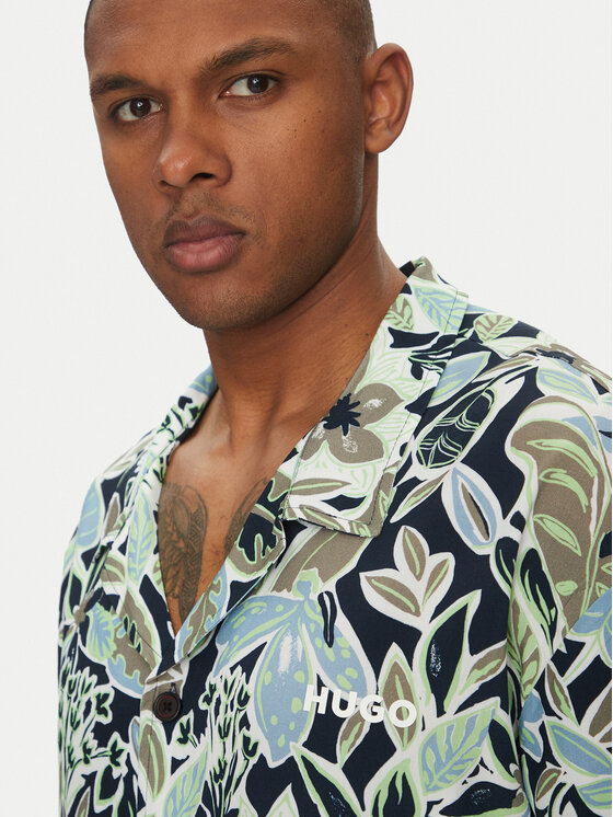HUGO HUGO Hemd Beach 50540065 Dunkelblau Regular Fit