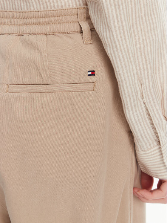 Tommy Hilfiger Tommy Hilfiger Spodnie materiałowe WW0WW45589 Beżowy Relaxed Fit