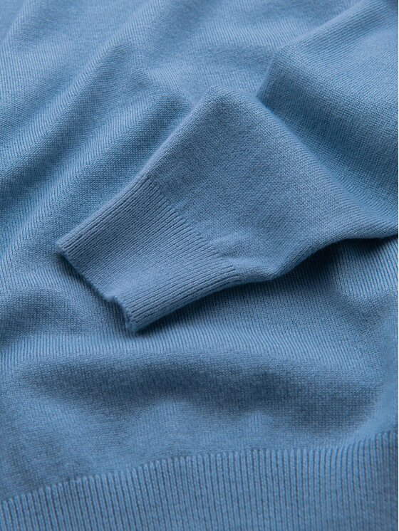 Ombre Ombre Sweter OM-SWBS-0106 Niebieski jasny Regular Fit