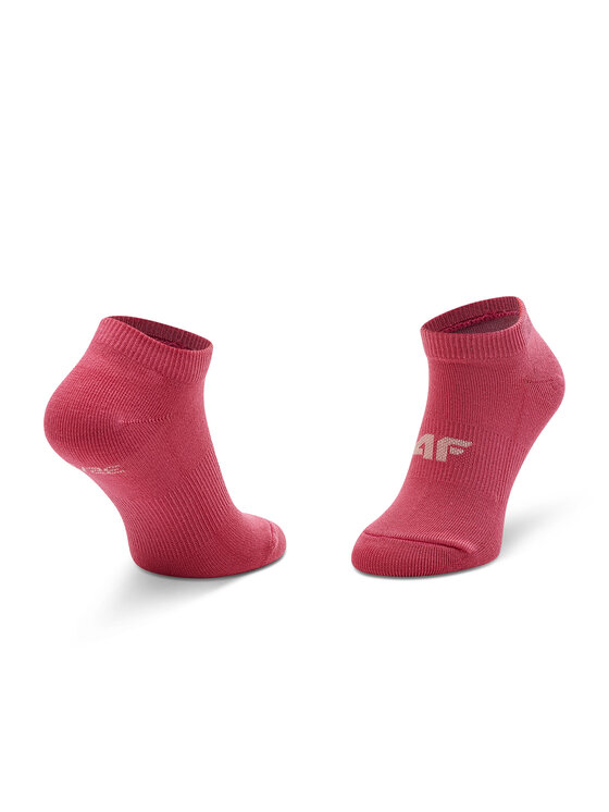 4F 4F Zestaw 3 par niskich skarpet unisex HJL22-JSOD003 Różowy