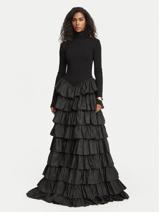 Elisabetta Franchi Elisabetta Franchi Večerna obleka AM-56S-67E2-V690 Črna Regular Fit