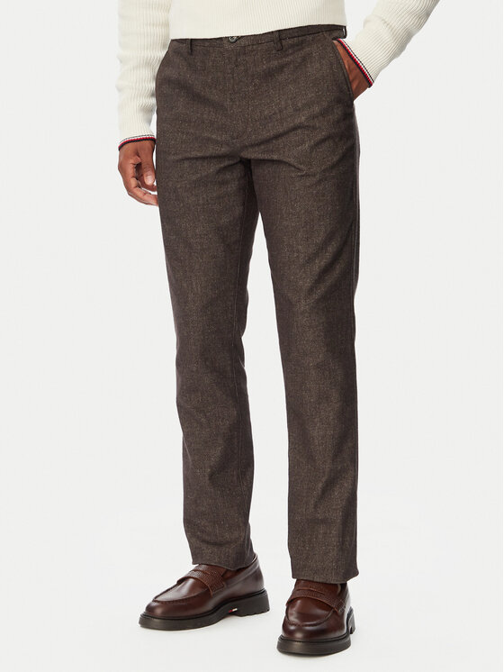 Tommy Hilfiger Tommy Hilfiger Chino kalhoty Denton MW0MW44823 Tmavě hnědá Slim Fit