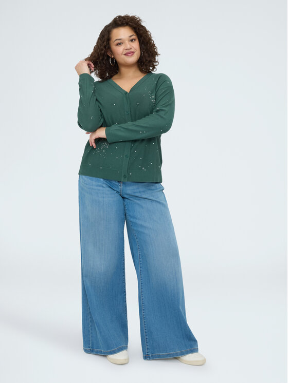Fiorella Rubino Fiorella Rubino Cardigan M214L008492N035 Verde A-Line Fit