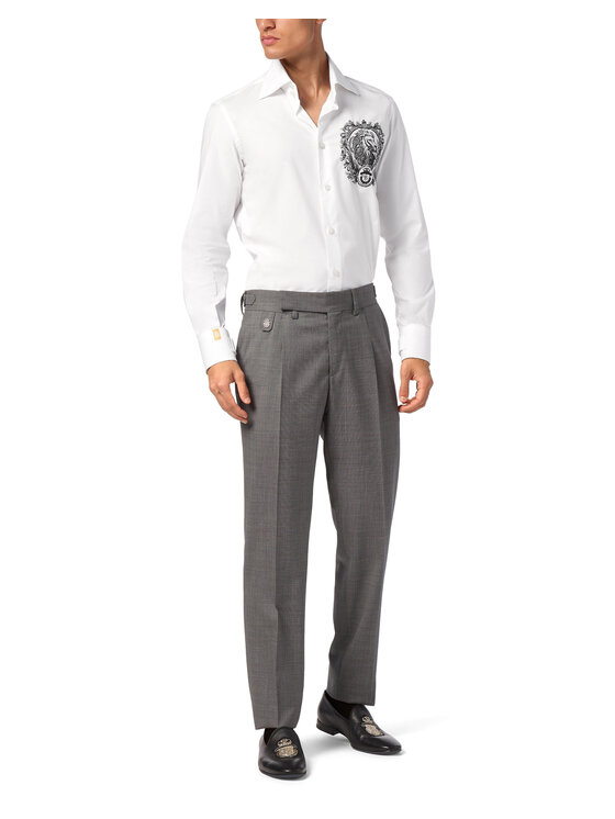 Billionaire Billionaire Chinosy 14967 Szary Chino Fit