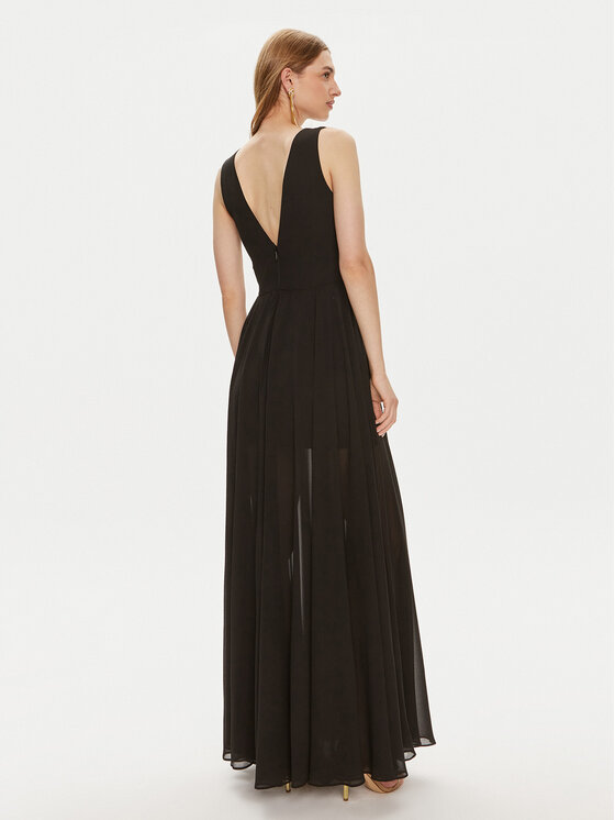 Fracomina Fracomina Официална рокля FQ24SD3027W41201 Черен Slim Fit