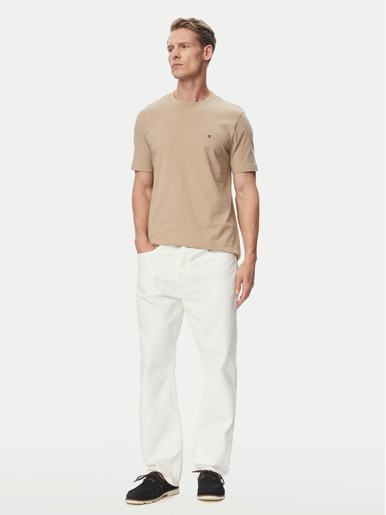 Tommy Hilfiger Tommy Hilfiger Majica Ess Seasonal MW0MW39995 Bež Regular Fit