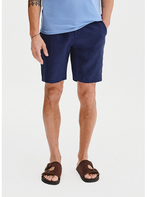 Pako Lorente Pako Lorente Szorty materiałowe P25SF-WS-002 Granatowy Classic Fit