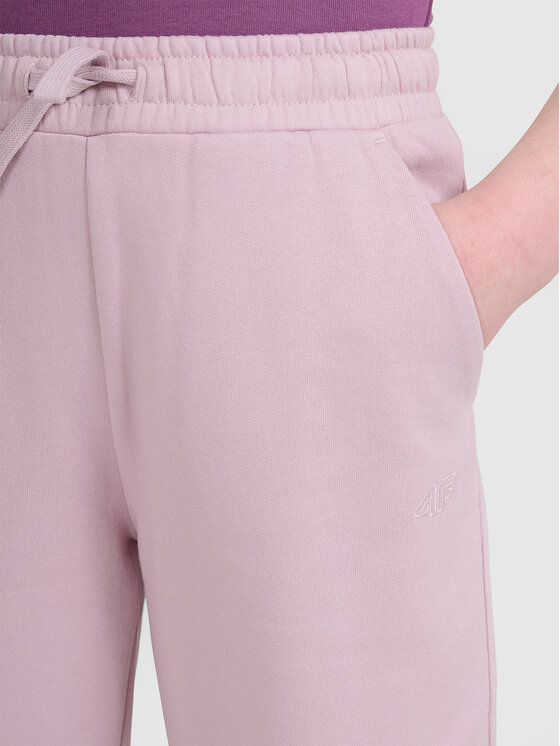 4F 4F Spodnie dresowe BASIC+ Różowy jasny Regular Fit