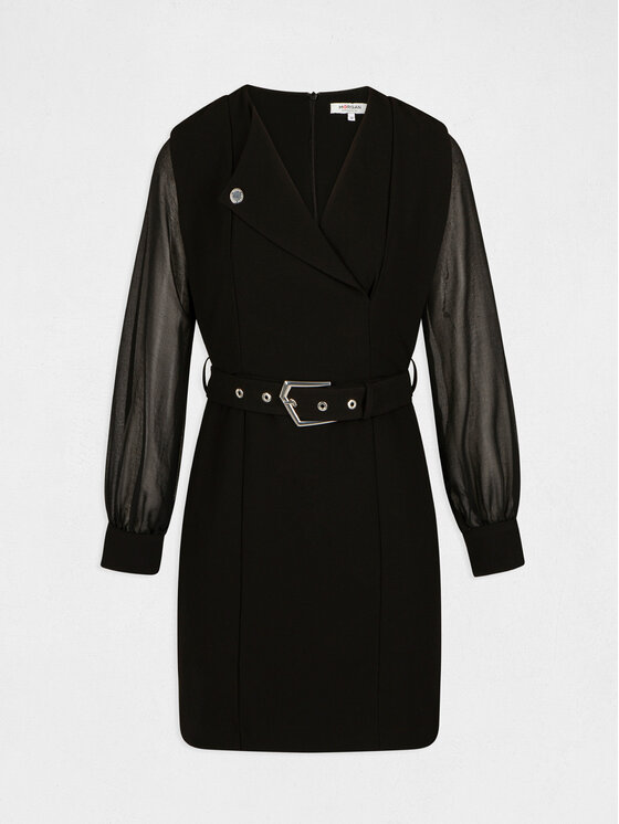 Morgan Morgan Cocktail obleka 222-RIPAM.F Črna Regular Fit