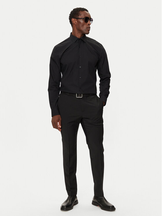 HUGO Hugo Ing C-Jenno 50289499 Fekete Slim Fit