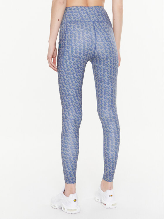 Guess Guess Legginsy V3GB02 MC03W Niebieski Slim Fit