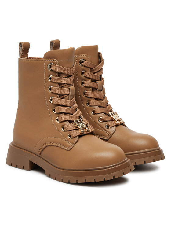 Tommy Hilfiger Tommy Hilfiger Pohodni čevlji Lace-Up Bootie T3A5-33568-0092 M Rjava